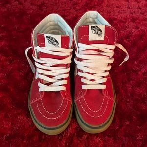 Vans Gum Sk8-Hi Platform 2.0 A lace-up high top shoe Red size 7